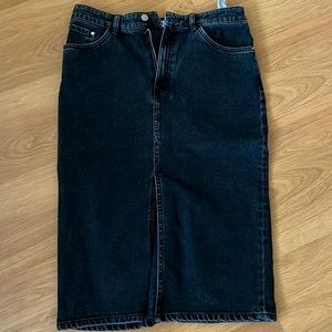 ZARA Denim black skirt
